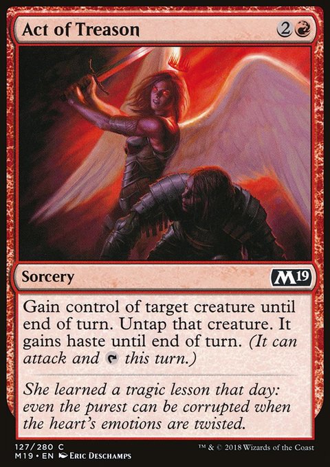 Act of Treason, Core Set 2019 #127, Magic: The Gathering card
