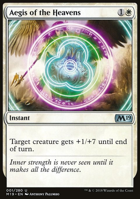 Aegis of the Heavens, Core Set 2019 #1, Magic: The Gathering card
