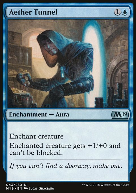 Aether Tunnel, Core Set 2019 #43, Magic: The Gathering card