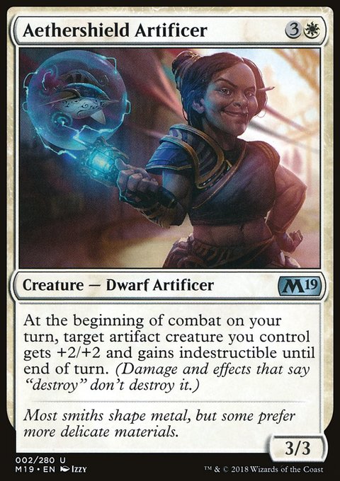 Aethershield Artificer, Core Set 2019 #2, Magic: The Gathering card