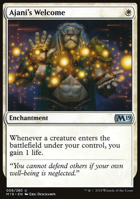 Ajani's Welcome, Core Set 2019 #6, Magic: The Gathering card