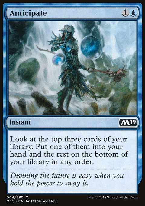 Anticipate, Core Set 2019 #44, Magic: The Gathering card