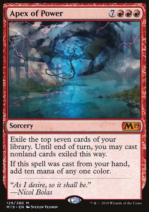 Apex of Power, Core Set 2019 #129, Magic: The Gathering card