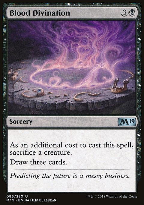 Blood Divination, Core Set 2019 #86, Magic: The Gathering card