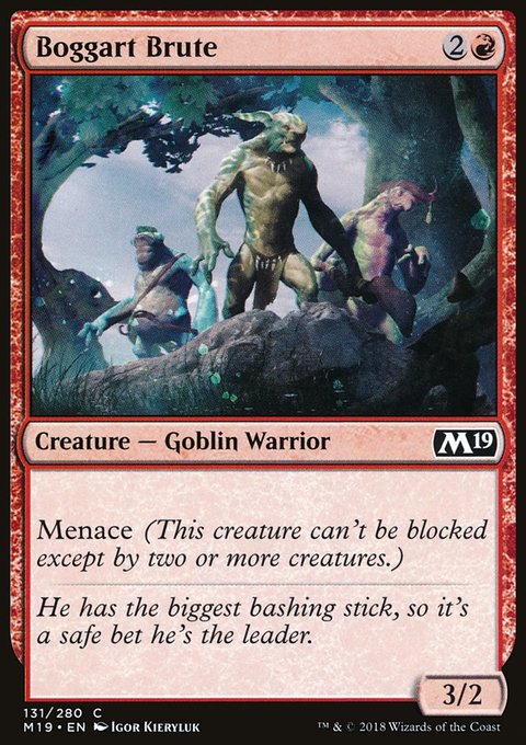 Boggart Brute, Core Set 2019 #131, Magic: The Gathering card