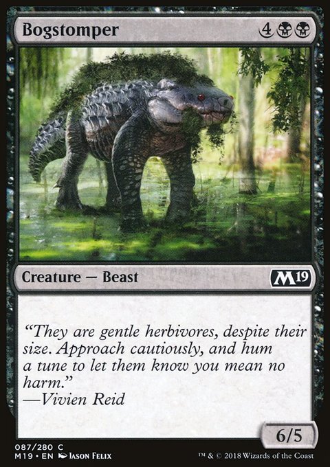 Bogstomper, Core Set 2019 #87, Magic: The Gathering card