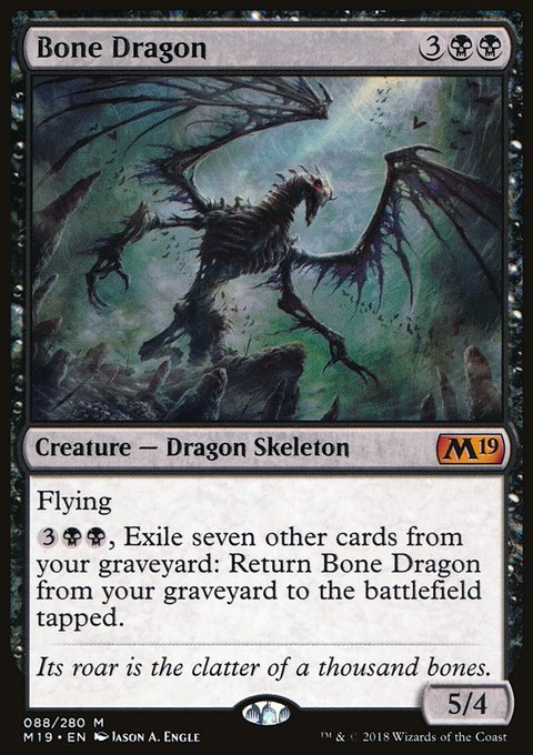 Bone Dragon, Core Set 2019 #88, Magic: The Gathering card