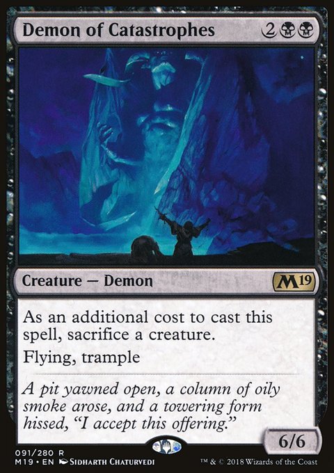 Demon of Catastrophes, Core Set 2019 #91, Magic: The Gathering card