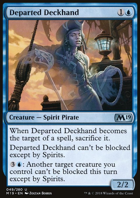 Departed Deckhand, Core Set 2019 #49, Magic: The Gathering card