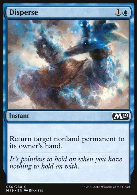 Disperse, Core Set 2019 #50, Magic: The Gathering card