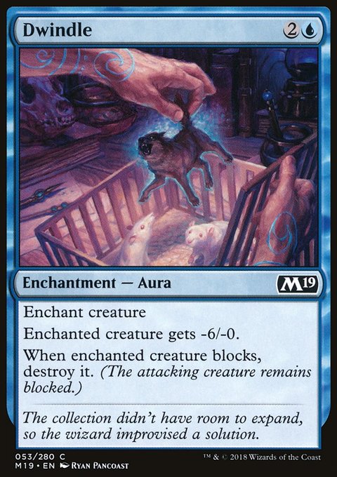 Dwindle, Core Set 2019 #53, Magic: The Gathering card