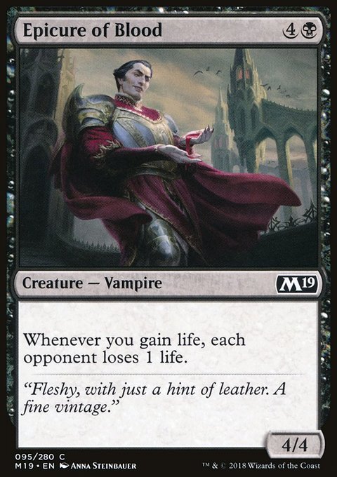 Epicure of Blood, Core Set 2019 #95, Magic: The Gathering card