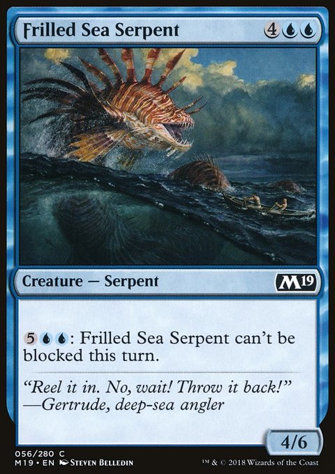 Frilled Sea Serpent, Core Set 2019 #56, Magic: The Gathering card