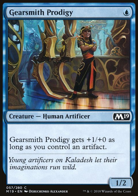 Gearsmith Prodigy, Core Set 2019 #57, Magic: The Gathering card
