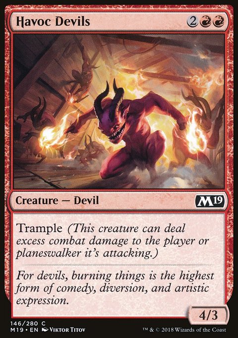 Havoc Devils, Core Set 2019 #146, Magic: The Gathering card