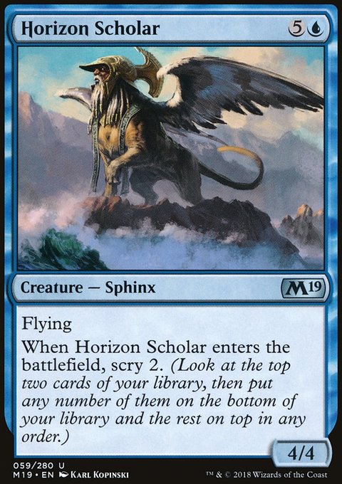 Horizon Scholar, Core Set 2019 #59, Magic: The Gathering card