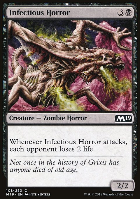 Infectious Horror, Core Set 2019 #101, Magic: The Gathering card