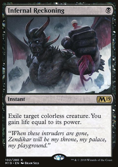 Infernal Reckoning, Core Set 2019 #102, Magic: The Gathering card