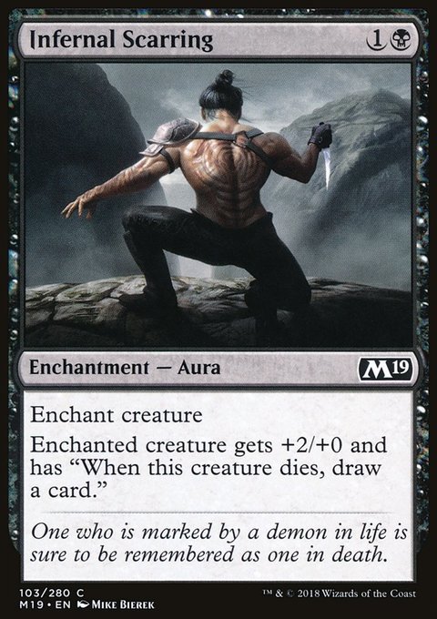 Infernal Scarring, Core Set 2019 #103, Magic: The Gathering card