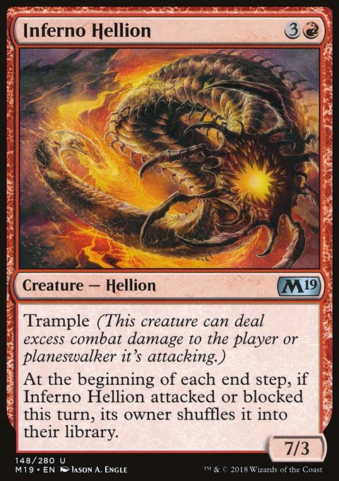 Inferno Hellion, Core Set 2019 #148, Magic: The Gathering card