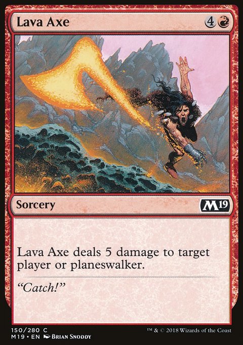 Lava Axe, Core Set 2019 #150, Magic: The Gathering card
