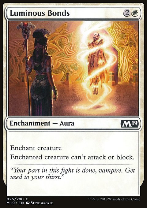 Luminous Bonds, Core Set 2019 #25, Magic: The Gathering card