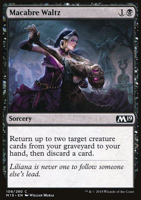 Macabre Waltz, Core Set 2019 #108, Magic: The Gathering card