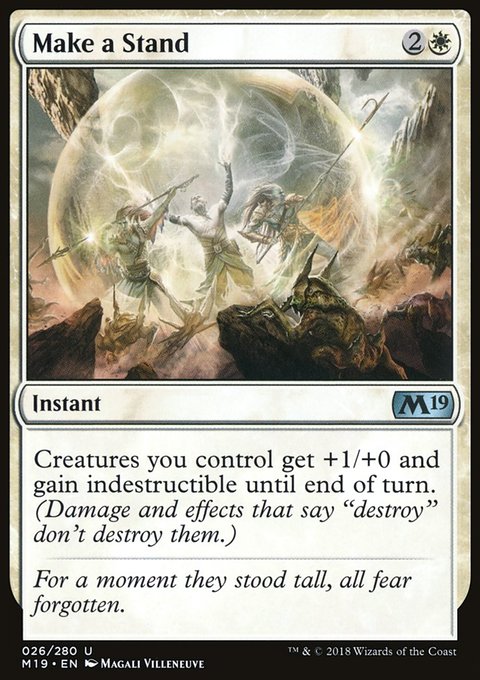 Make a Stand, Core Set 2019 #26, Magic: The Gathering card