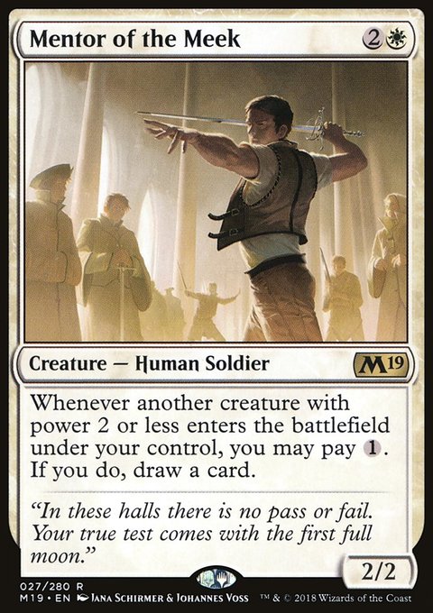 Mentor of the Meek, Core Set 2019 #27, Magic: The Gathering card