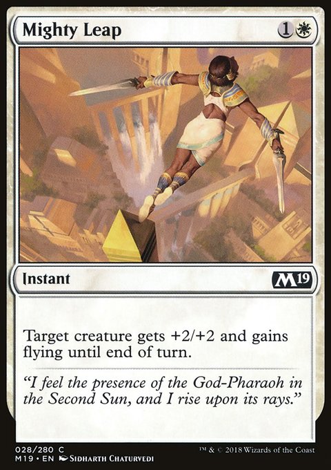 Mighty Leap, Core Set 2019 #28, Magic: The Gathering card