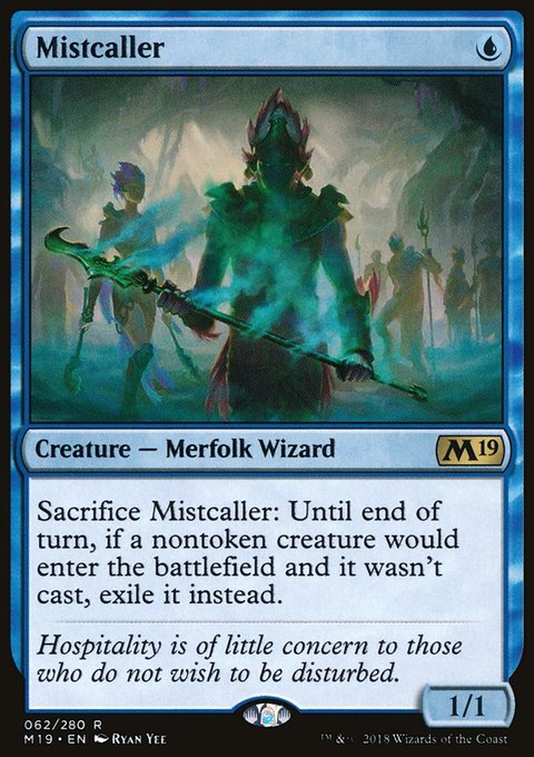 Mistcaller, Core Set 2019 #62, Magic: The Gathering card