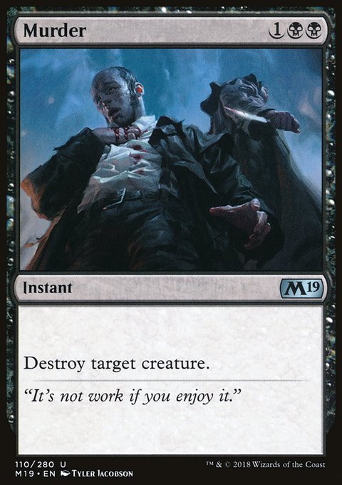 Murder, Core Set 2019 #110, Magic: The Gathering card
