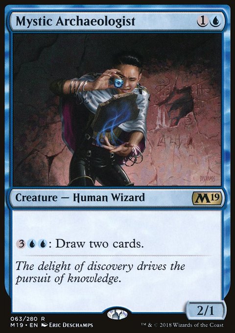 Mystic Archaeologist, Core Set 2019 #63, Magic: The Gathering card