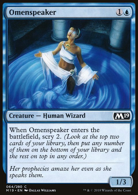 Omenspeaker, Core Set 2019 #64, Magic: The Gathering card