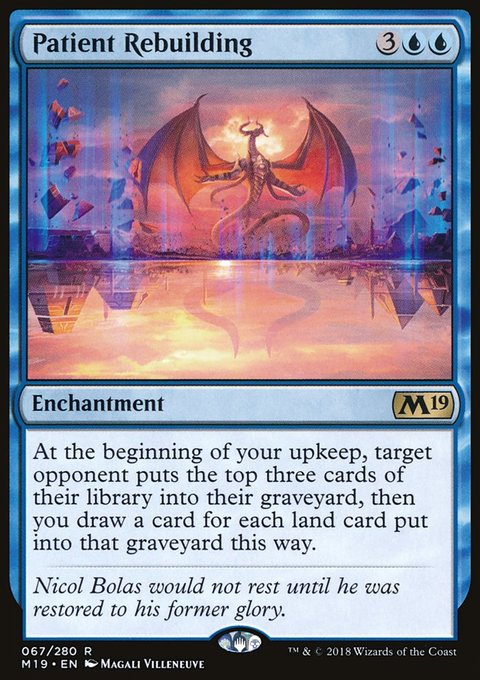 Patient Rebuilding, Core Set 2019 #67, Magic: The Gathering card