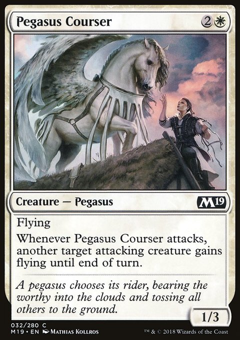 Pegasus Courser, Core Set 2019 #32, Magic: The Gathering card