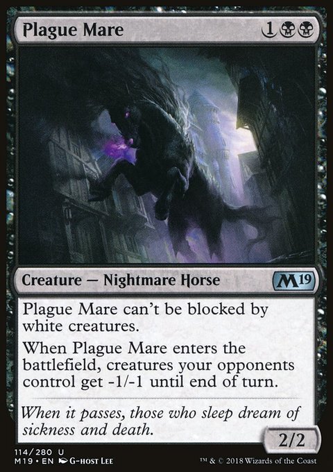 Plague Mare, Core Set 2019 #114, Magic: The Gathering card