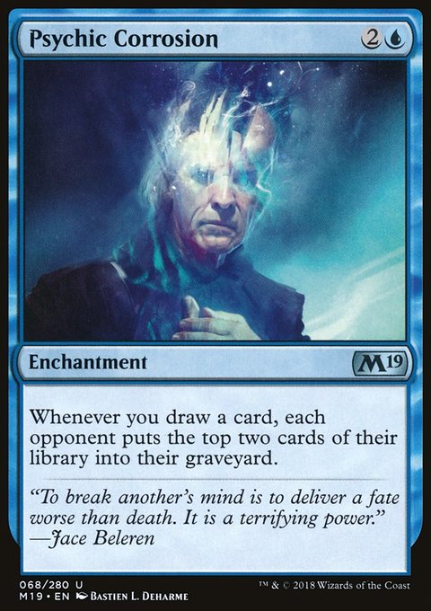 Psychic Corrosion, Core Set 2019 #68, Magic: The Gathering card