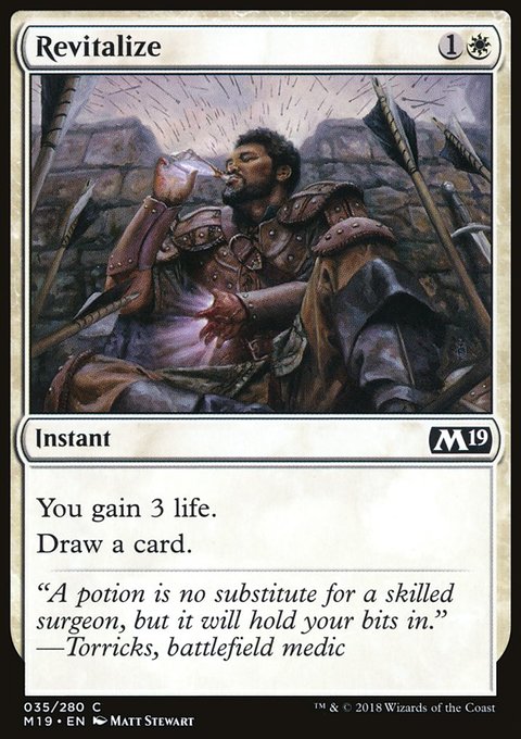 Revitalize, Core Set 2019 #35, Magic: The Gathering card