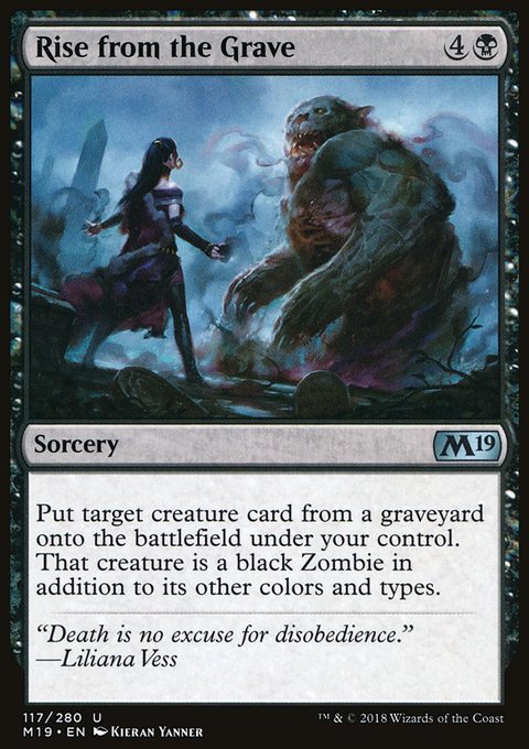 Rise from the Grave, Core Set 2019 #117, Magic: The Gathering card