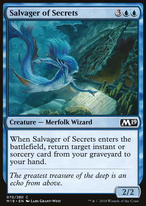 Salvager of Secrets, Core Set 2019 #70, Magic: The Gathering card