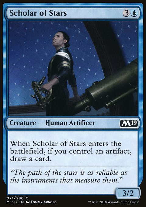 Scholar of Stars, Core Set 2019 #71, Magic: The Gathering card