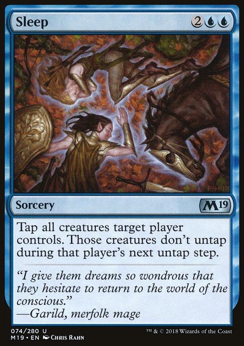 Sleep, Core Set 2019 #74, Magic: The Gathering card