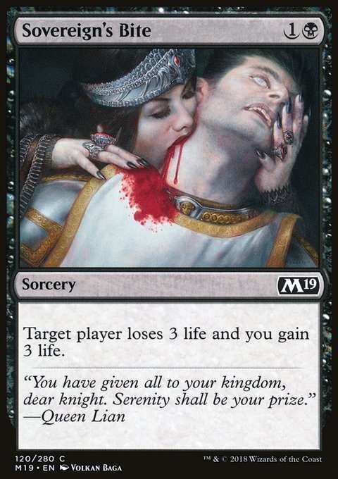 Sovereign's Bite, Core Set 2019 #120, Magic: The Gathering card