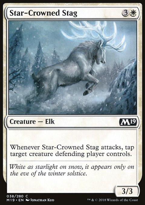 Star-Crowned Stag, Core Set 2019 #38, Magic: The Gathering card