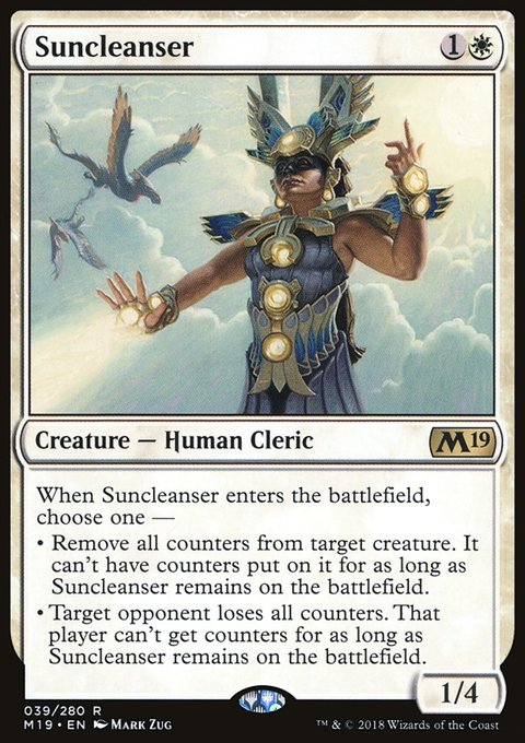 Suncleanser, Core Set 2019 #39, Magic: The Gathering card