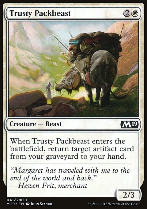 Trusty Packbeast, Core Set 2019 #41, Magic: The Gathering card