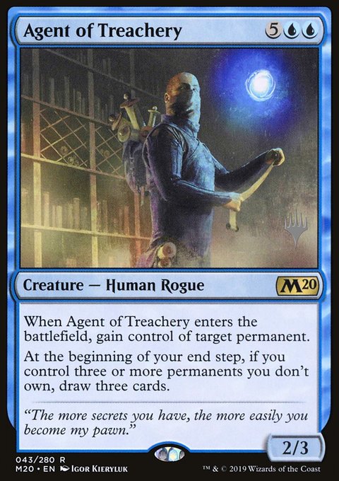 Agent of Treachery, Core Set 2020 Promos #43p, Magic: The Gathering card