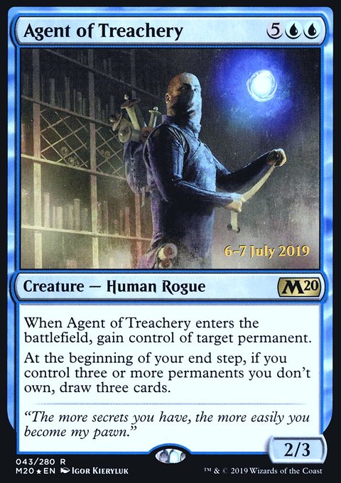 Agent of Treachery, Core Set 2020 Promos #43s, Magic: The Gathering card