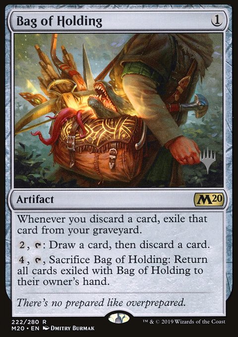 Bag of Holding, Core Set 2020 Promos #222p, Magic: The Gathering card
